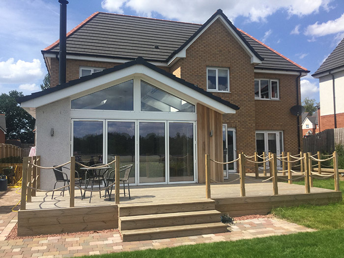 Conservatory extension example in Lanarkshire